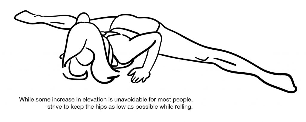 the pancake roll through is a step away from the middle splits